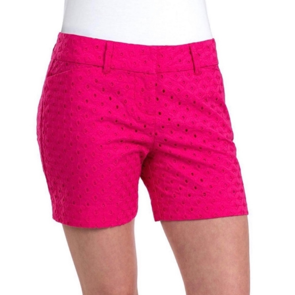 NWOT The Limited Bright Pink Eyelet Trouser Short